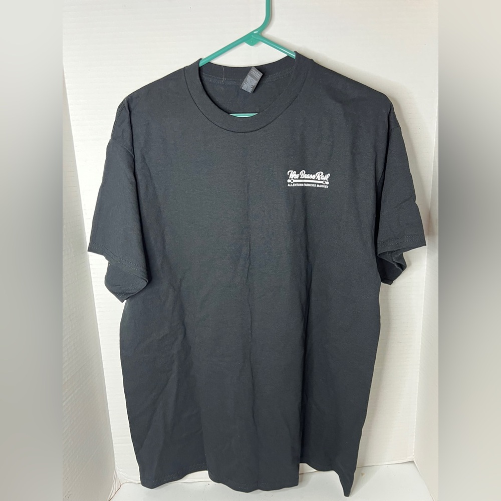Tha Brass Rail Restaurant Allentown PA Steak Sandwich Black Cotton T-Shirt SZ L